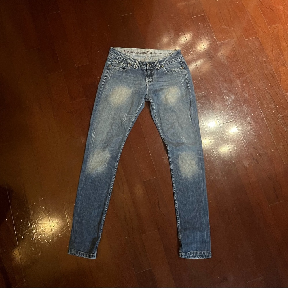 Dolce and Gabbana vintage frayed denim jeans